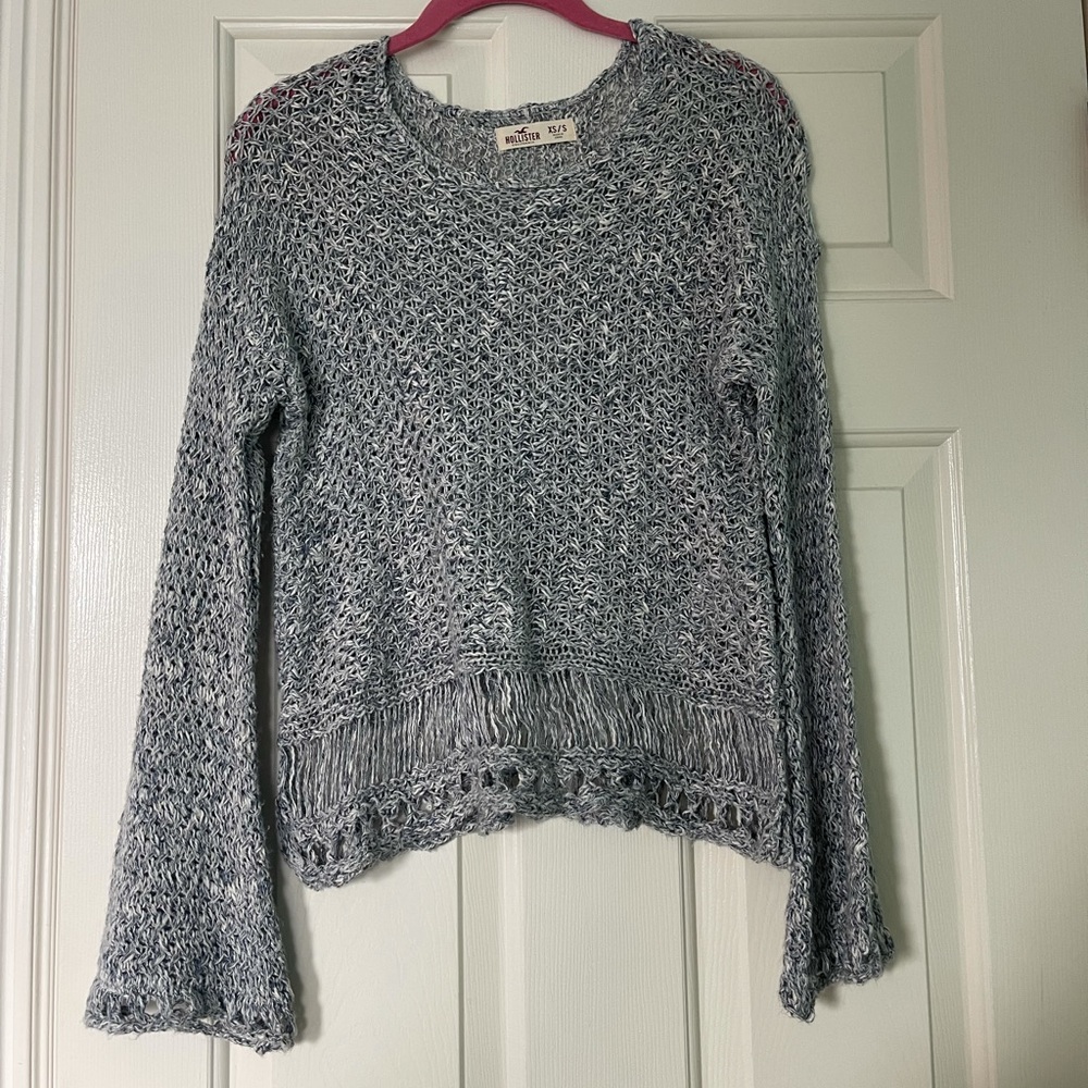 Hollister Grey Mesh Sweater